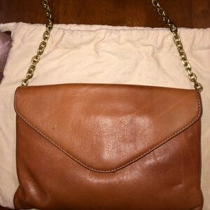 J Crew Leather Envelope Clutch